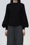 SWAYING/KNIT profile cuffed long-sleeved slim pullover SW24RE1T10 black PS11